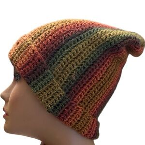 Autumn Striped Women's Knit Beanie